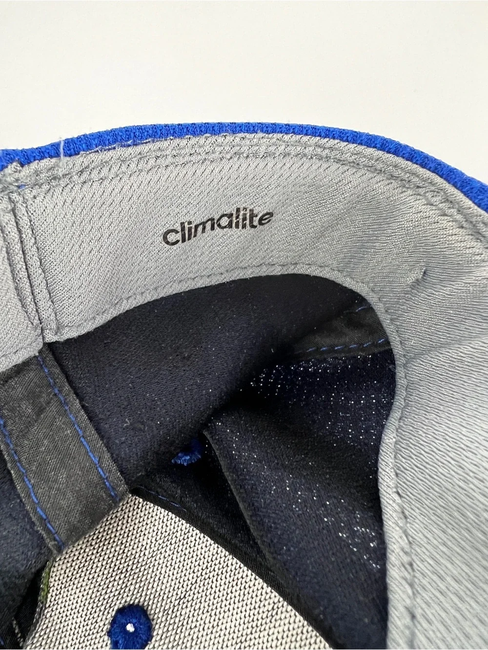 Adidas Climalite A-Flex Fitted Youth Hat Baseball Cap Embroidered Logo Blue Gray